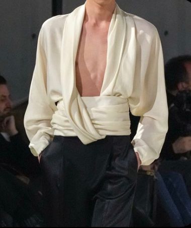 Fall 2023 Menswear, Genderless Fashion, Mens Fashion Inspiration, Fall 2023, Aesthetic Outfits, Couture Fashion, Wedding Outfit, White Shirt, Gq