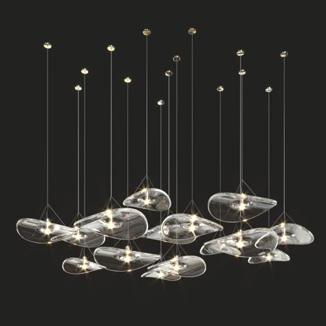 Terzani Manta Chandelier - 3D Model for VRay Minimalist Chandelier, Every Aesthetic, Simple Lamp, Custom Chandelier, Luxury Living Room Design, Ceiling Light Design, Farmhouse Chandelier, Hotel Interior Design, Crystal Chandeliers