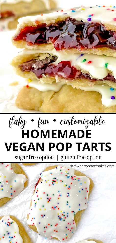 Vegan Pop Tarts, Gluten Free Pop Tarts, Berry Filling, Vegan Gluten Free Desserts, Vanilla Icing, Gluten Free Desserts Recipes, Gf Desserts, Allergy Free Recipes, Gluten Free Sweets