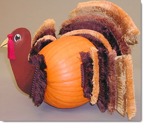 Making A Turkey, Turkey Pumpkin, Vintage Thanksgiving, Big Thing, A Pumpkin, Gourds, Pumpkins, Perennials, Fall Decor