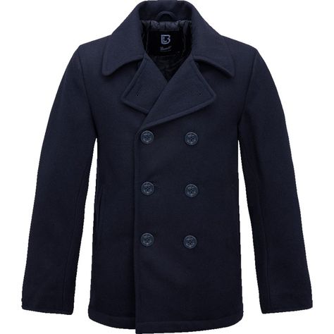 Navy Pea Coat, Peacoat Men, Mens Wool Coats, Stylish Mens Outfits, Fashion Deals, Tottenham Hotspur, Pea Coat, Short Coat, Casual Street Style