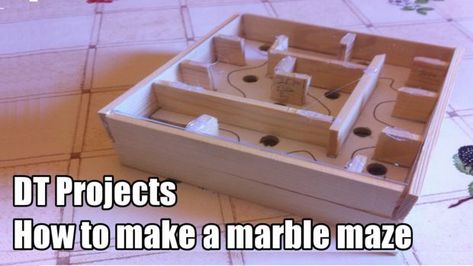 Full video and printable instructions for how to make a wooden marble maze /labyrinth! Dt Project Ideas, Marble Labyrinth, Carnival Game Ideas, Wood Puzzles Diy, Wood Toys Diy, Labyrinth Game, Maze Labyrinth, Camp Projects, Ice Planet