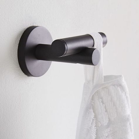 Modern Overhang Bath Hardware – Dark Bronze Modern Overhang, Black Towel Hooks, Bathroom Towel Hooks, Stylish Curtains, Hanger Design, Towel Ring, Bathroom Collections, Bath Hardware, Towel Hooks