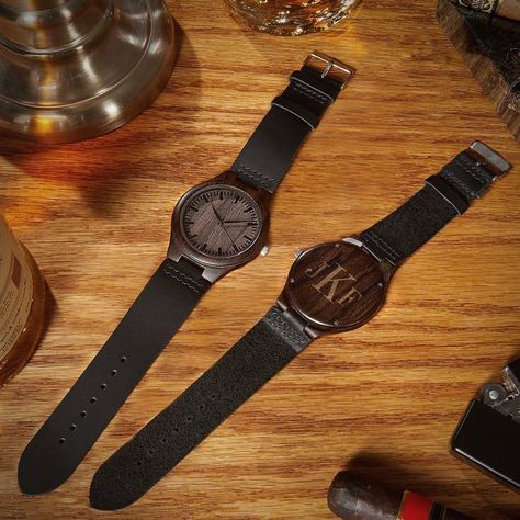 Check out this custom wooden watch! #woodenwatch #watch #watchesformen #personalizedwatches #personalizedwatch #watchesforgroomsmen #giftsformen #giftsetsformen #giftsformenideas #giftideasformen #giftsforguys #giftsforhim #boyfriendgifts #husbandgifts Engraved Groomsmen Gifts, Groomsmen Watches, Personalized Whiskey Glass, Groomsmen Gift Set, Custom Flask, Engraved Whiskey Glass, Groomsmen Gift Box, Whiskey Lover Gifts, Flask Gift