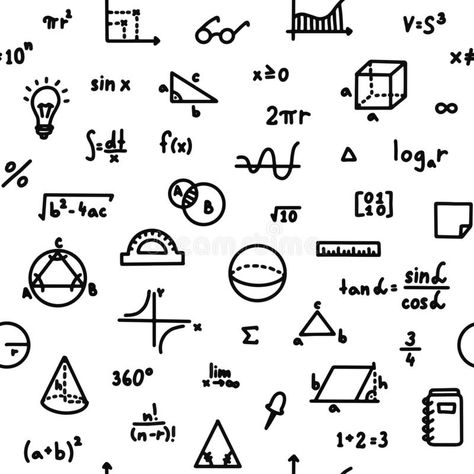 Math Geometry Aesthetic, Geometry Doodles, Math Design Aesthetic, Math Doodle Art Ideas, Math Aesthetic Design, Mathematics Design Ideas, Math Design Ideas, Mathematics Illustration, Mathematics Drawing