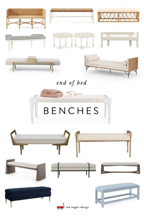 Favorite End of Bed Benches and Moodboard Bench At End Of King Bed Bedroom, Bench At End Of Platform Bed, End Of Bed Coucj, King Bed With Bench At End, Bench In Frony Of Bed, Fancy Throw Pillows, End Of Bed Bench, Bench Decor, Bed Bench