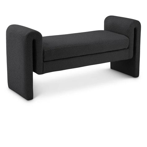 Meridian Furniture USA Upholstered Boucle Bench & Reviews | Wayfair