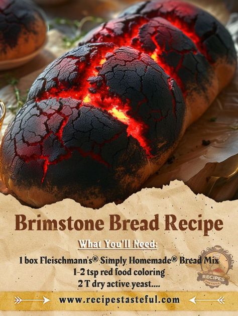 Brimstone Bread Recipe, Brimstone Bread, Tasteful Recipes, Bread Rolls, Bread Recipe, Bread Recipes, Halloween Party, Rolls, Chef