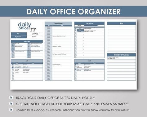 Digital Organizer, Desk Accessories, Productivity Tools, Workspace Essentials Home Office Supplies Work Planner Time Management Task Tracker - Etsy Digital Organizer, Workspace Essentials, Home Office Supplies, Task Tracker, Organizer Desk, Office Organization At Work, Project Management Templates, Small Business Organization, One Note