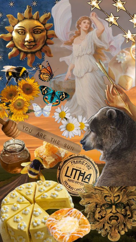 #litha #paganaesthetic #paganholiday #summer #pagan #witchy #witchyaesthetic #sunflower Litha Outfit, Litha Aesthetic Pagan, Litha Aesthetic Wallpaper, Litha Food, Witchy Graphics, Midsummer Fairy, Litha Aesthetic, Litha Celebration, Pagan Life