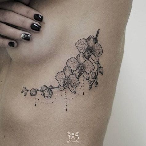 Tattoos Orchid, Orchids Tattoo, Orchid Flower Tattoos, Tattoo Lotus, Tattoo Dotwork, Orchid Tattoo, Tattoo Now, Bff Tattoos, Tattoos Skull