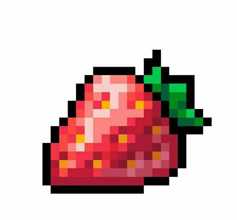 Notion Pixel Icons, Strawberry Home Screen, Strawberry Minecraft, Pixel Strawberry, Scene Kid Art, Pixel Art Reference, Hama Art, Pixel Icons, Pixel Png