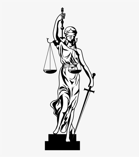 Goddess Of Justice Drawing, Lady Justice Tattoo Stencil, Lady Of Justice Drawing, Justice Tattoo Men, Lady Justice Illustration, And Justice For All Tattoo, Lady Of Justice Tattoo, Goddess Of Justice Tattoo, Lady Justice Drawing