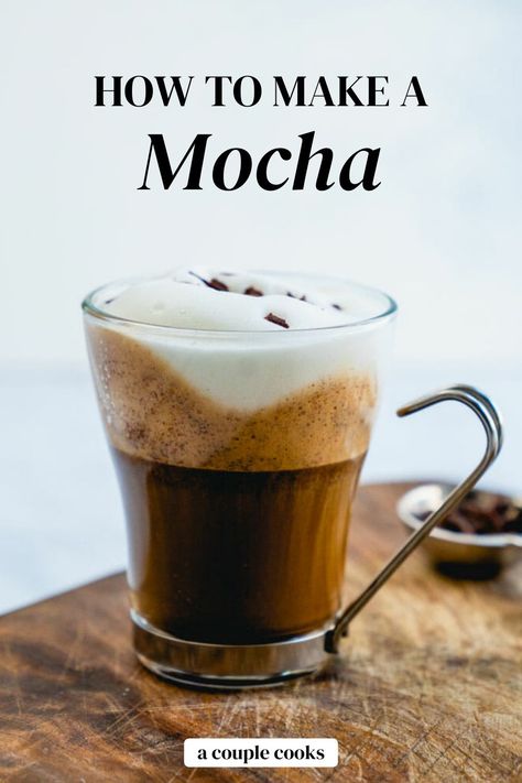 Nespresso Mocha Recipes, How To Make A Mocha At Home, Expresso Machine Recipes At Home, Mocha Recipe Espresso, Hot Mocha Recipe, Hot Coffee Recipes At Home, Espresso Ideas, Cafe Mocha Recipe, Expresso Recipes