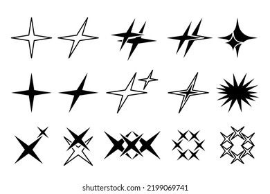 Y2k Star Drawing, Y2k Star Logo, Y2k Line Art, Y2k Star Tattoo, Design Elements Shape, Y2k Vector, Futuristic Graphic Design, Star Graphic Design, Stars Y2k