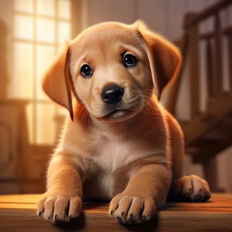 Adorable cute puppy dog portrait, wallpaper. Anime Puppy, Dog Wallpaper Iphone, Cartoon Pineapple, Image Dog, Cute Golden Retriever, Golden Retriever Puppies, Kitten Drawing, Cute Dogs Images, Dog Pop Art