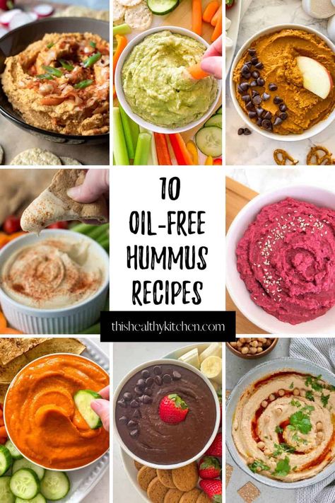 Oil-Free Hummus Recipes Pbwf Recipes, Oil Free Hummus Recipe, Headache Diet, Healthy Recipes For Family, Garlic Hummus Recipe, Hummus Recipes, Roasted Red Pepper Hummus, Vegan Dips, Beet Hummus