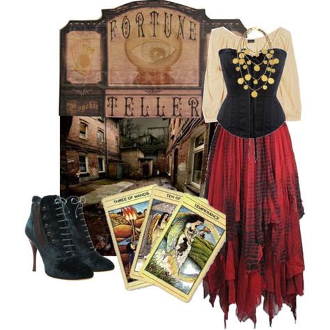 Fortune Teller costume - "Happy Halloween" by harperromaine on Polyvore Fortune Teller Costume Diy, Fortune Teller Costume, Costume Ideas For Halloween, Black Halloween Dress, Ideas For Halloween, Halloween 2015, Halloween 2016, Fortune Telling, Fortune Teller