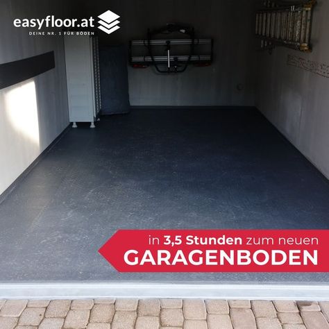 Easyfloor on Instagram: "🏁 🕖 Garagenboden im Eiltempo? Sehr gerne! Dieser Kunde hat seinen Boden innerhalb von 3,5 Stunden komplett verlegt gehabt - inkl. Zuschnitt und sogar mit Sockelleisten. Wir denken, schneller geht es kaum und das Ergebnis spricht für sich. ⁉ Doch wieso lassen sich unsere Böden so schnell verlegen? Das hat mehrere Gründe - Einer der Hauptgründe ist die minimale Vorbereitung, es genügt fast immer, dass der Boden besenrein ist und schon kann es losgehen. Dazu lassen Garage Boden, Garage, On Instagram, Instagram