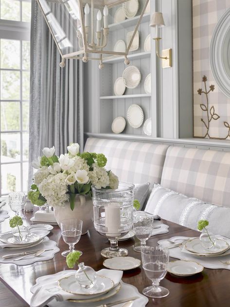 Breakfast room, by Lauren DeLoach Interiors Light Blue Kitchen, Light Blue Paint Colors, Light Blue Paint, Blue Kitchen Designs, Light Blue Kitchens, Light Blue Paints, Blue Paint Colors, White Kitchen Design, Hello Lovely