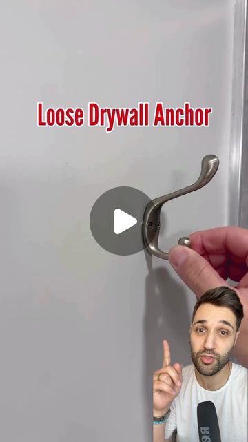 Danny Pogofsky on Instagram: "Fix a loose drywall anchor without drilling new holes in your wall 🪛

Comment “Screw” and I’ll send you what anchors I use!

Share this video if you found it helpful ⬇️

Follow @danny.pogofsky for daily home hacks and tips 👍🏼

#homeownertips #homeowners #homemaintenance #homerepair #drywallrepair #diyhome" Drywall Anchor, Drywall Repair, Wall Anchors, Drywall, Home Maintenance, Home Hacks, Home Repair, Cool Walls, Home Diy