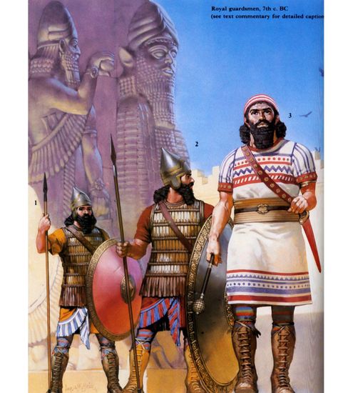 assyrian-warriors-of-the-royal-guard | par anti-rawafidh Assyrian Empire, Persian Warrior, Ancient Babylon, Biblical Paintings, Warriors Illustration, Historical Warriors, Cradle Of Civilization, Campaign Ideas, Ancient Persia