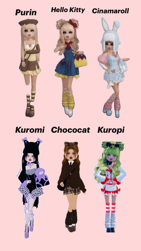 Cinnamoroll Image, Cute Comfy Fall Outfits, Zepeto Looks Ideas, Comfy Fall Outfits, Hello Kitty Dress, Hello Kitty Makeup, Hello Kitty Clothes, Body Base Drawing, Aesthetic Roblox Royale High Outfits