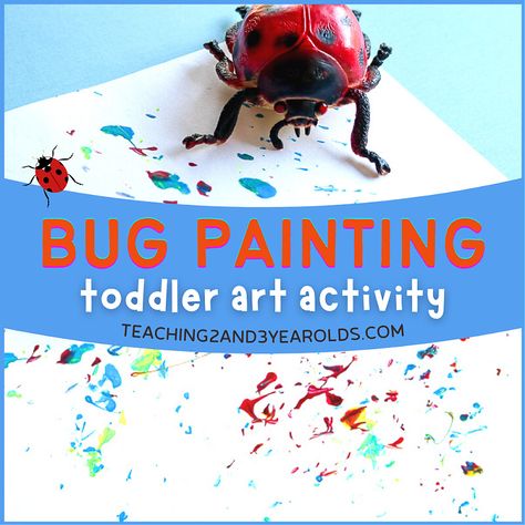 Easy and Fun Bug Painting for Toddlers Bugs And Insects Activities For Infants, Bugs Theme For Toddlers, Toddler Bug Art, Toddler Bugs Activities, Bugs And Insects Activities For Toddlers, Insects Toddler Activities, Insect Art For Toddlers, Spring Process Art For Toddlers, Insect Toddler Activities