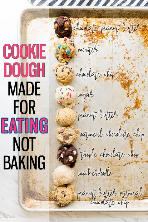 Egg Free Cookie Dough, Cookie Dough Vegan, Cooking With Karli, Edible Cookie Dough Recipe, Protein Cookie Dough, Healthy Cookie Dough, Resipi Kek, Vegan Cookie Dough, Dough Recipes