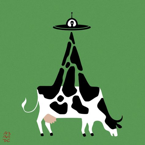 Persei - Ufo on Behance Vector Illustration Design Graphics, Green Aesthetic Posters, Painting Inspo Aesthetic, Bizzare Art, Good Illustration, Animal Cartoons, 동화 삽화, Soyut Sanat Tabloları, Fun Illustration