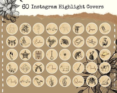 Insta Highlight Cover Icons Western, Western Instagram Highlight Covers, Western Highlight Covers, Western Instagram, Cowgirl Instagram, Foto Cowgirl, Cute Instagram Captions, Western Style Outfits, Instagram Highlight Covers