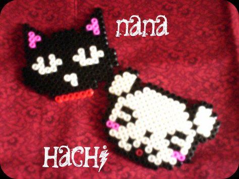 kawaii cat and dog Nana Perler Beads, Hama Beads Patterns, Cat And Dog, Kawaii Cat, Perler Bead, Hama Beads, Perler Beads, Beading Patterns, Pixel Art