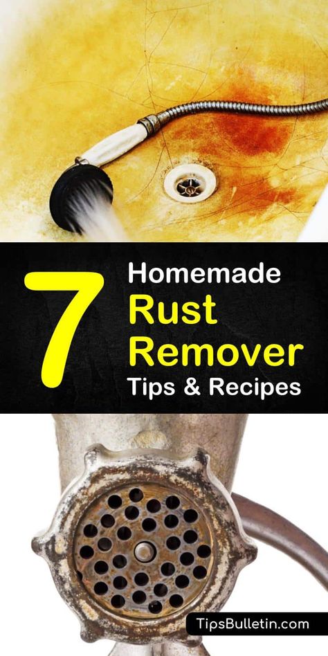 Learn how to get rust stains out of showers, stainless steel, and other metals with homemade rust remover. These cleaning tips will have your surfaces sparkling in no time! #rust #remover #diyrustremover #rustremoval Clean Hacks, Removing Rust, Homemade Toilet Cleaner, Clean Baking Pans, Rust Remover, Remove Rust, Cleaning Painted Walls, Rust Removal, Rust Removers