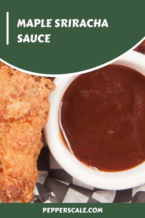 Maple Sriracha Sauce Maple Sriracha Sauce, Sriracha Sauce Recipe, Maple Sriracha, Maple Sauce, Maple Chicken, Spicy Aioli, Spicy Dip, Hot Chili Sauce, Bacon Burger