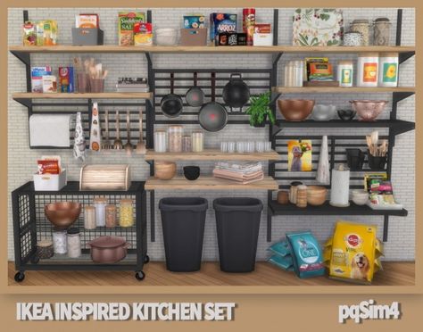 Furniture: Kitchen Set from PQSims4 • Sims 4 Downloads Sims 4 Room Cc Maxis Match, Sims 4 Apex Legends Cc, Sims 4 Cc Storage, Functional Sims 4 Cc, Ikea Inspired Kitchen, Sims 4 Cc Furniture Living Rooms, The Sims 4 Custom Content, Sims Furniture, Furniture Cc