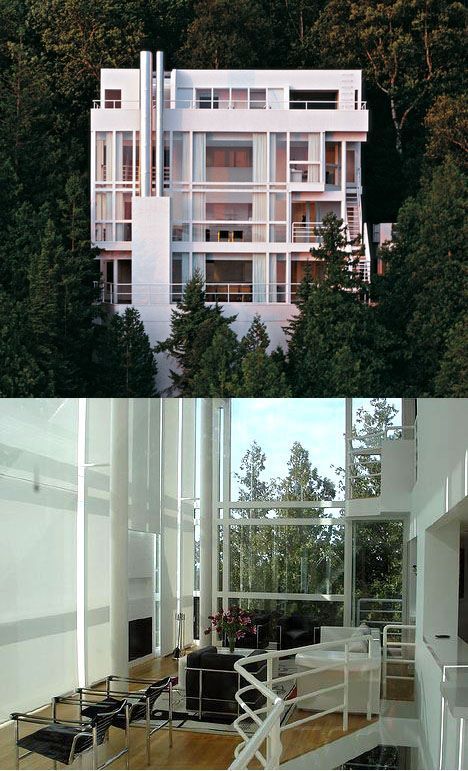 Douglas House Richard Meier by Epok もっと見る #richardmeier Classical Architecture House, Richard Meier Architecture, Douglas House, Layered Architecture, Lebbeus Woods, Houses Architecture, Daniel Libeskind, Richard Meier, Louis Kahn