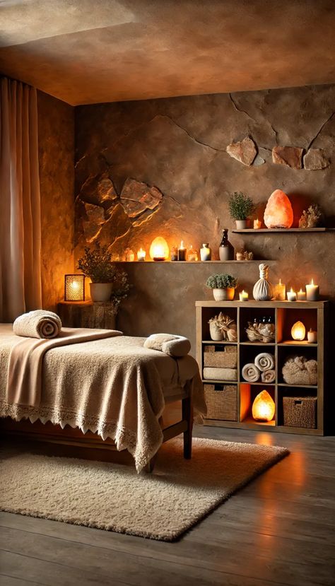 21 Stunning Spa Decor Ideas That Will Instantly Transform Your Space 🧖‍♀️✨ Wellness Room At Home, Home Massage Room, Home Relaxation Room, Spa Decor Ideas, Home Salon Ideas, Healing Studio, Deco Spa, Massage Room Design, Massage Room Decor