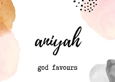 Aniyah Unique Girl Names, Beautiful Names, Aesthetic Names, Baby Names And Meanings, Name List, Name Letters, Baby Room Design, Name Wallpaper