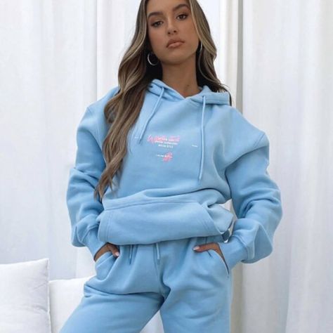 WHITE FOX LIMITED EDITION HOODIE White Fox Hoodie, Pink Sweatsuit, Boutique Sweaters, Fox Hoodie, White Fox Boutique, White Fox, Blue And Pink, Just Don, Baby Blue