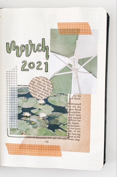 Sage Green Scrapbook Ideas, Scrapbook Ideas Green Theme, Green Scrapbook Aesthetic, Journal Green Theme, Green Scrapbook Ideas, Green Bullet Journal Theme, Green Journal Ideas, Green Theme Journal, Green Journal Aesthetic