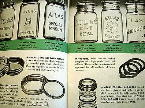 mason jar age chart | The Atlas book is dated 1939. I couldn’t find dates on most of the ... Chalk Paint Mason Jars, Diy Hanging Shelves, Vintage Mason Jars, Mason Jar Flowers, Ball Mason Jars, Vintage Jars, Mason Jar Crafts Diy, Mason Jar Lighting, Ball Jars