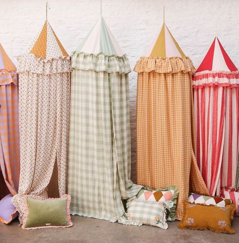 Bed Canopies, Vintage Nursery Decor, Gingham Linen, Kids Bedroom Inspiration, Bed Tent, Bed Canopy, Vintage Nursery, Big Girl Rooms, Modern Kids