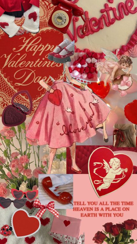 Red And Pink Aesthetic, Real Outfits, Valentine Vibes, When Youre In Love, Lovecore Aesthetic, St Valentine, Dark Coquette, Wallpaper Red, Retro Pop