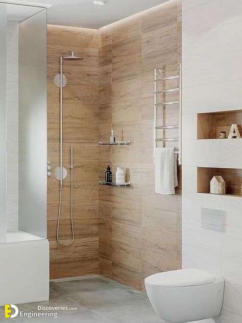 40 Most Popular Bathroom Design Ideas - Engineering Discoveries Drømme Bad, Popular Bathroom Designs, Small Bathroom Makeover, Bathroom Design Luxury, Simple Bathroom, White Bathroom, Modern Bathroom Design, Shower Room, Diy Bathroom