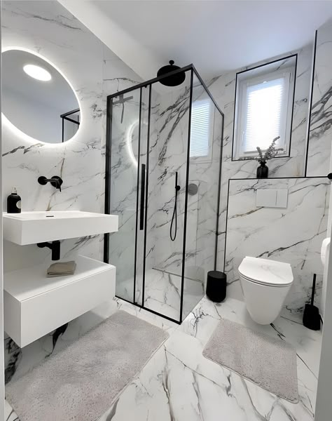 Drømme Bad, Toilet And Bathroom, Toilet And Bathroom Design, Bathroom Interior Design Modern, Bilik Air, Washroom Design, Modern Kitchen Design Luxury 2020, Bathroom Design Decor, Toilet Design