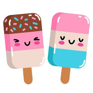 These fun kawaii ice cream bars are perfect for summer crafts including, card making, scrapbooking, bullet journaling and much more! Ice Cream Art, Arte Do Kawaii, Images Kawaii, Cute Food Drawings, Cute Kawaii Drawings, Cute Cartoon Drawings, Kawaii Doodles, Cute Easy Drawings, Silhouette Design Store