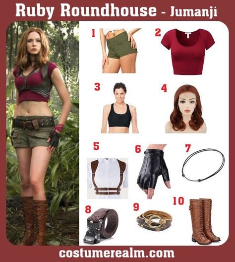 Ruby Roundhouse Costume, Halloween Costumes For Gingers, Ginger Costumes, Jumanji Costume, Ginger Halloween Costumes, Spirit Weeks, Ruby Roundhouse, People With Red Hair, Halloween Tips