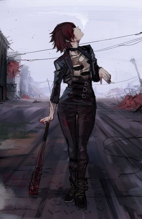 Punk Character, Zombie Apocalypse Outfit, Modern Vampires, Warframe Art, Female Assassin, Female Vampire, Cyberpunk Anime, Vampire Art, Cyberpunk Character