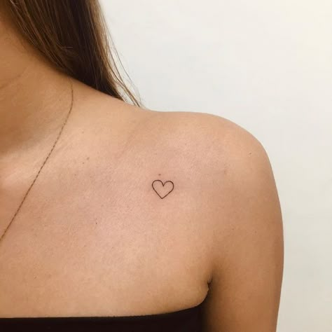 Cute Ankle Tattoos, Simple Heart Tattoos, Tiny Heart Tattoos, Small Chest Tattoos, Small Heart Tattoos, Petite Tattoos, Small Girl Tattoos, Jesus Love, Shoulder Tattoos For Women