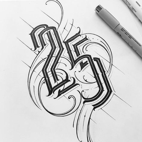 25 Years Old #handlettering #lettering #customlettering #number #birthday #drawing #sketch #typography #type #details #black #blackandwhite 25 Tattoo Number Design, 13 Wallpaper Number Aesthetic, Number 25 Tattoo, 25 Tattoo Number, Sketch Typography, Guide Tattoo, Circle Graphic Design, Numbers Typography, Birthday Drawing